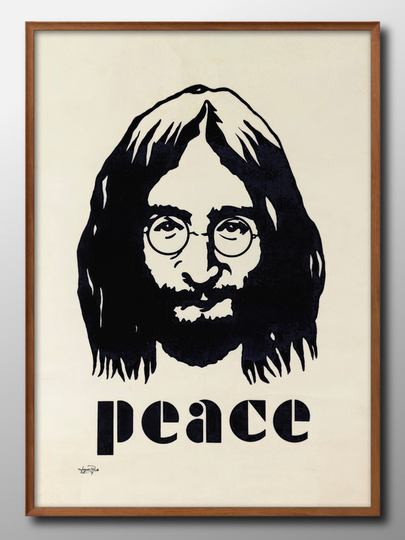 14334□アートポスター 絵画 A3サイズ『ビートルズ ジョン・レノン