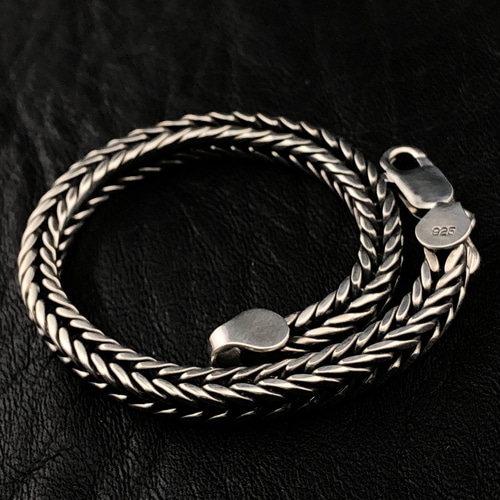 ○【Single Foxtail（Medium）】シルバー925 ブレスレット 受注制作