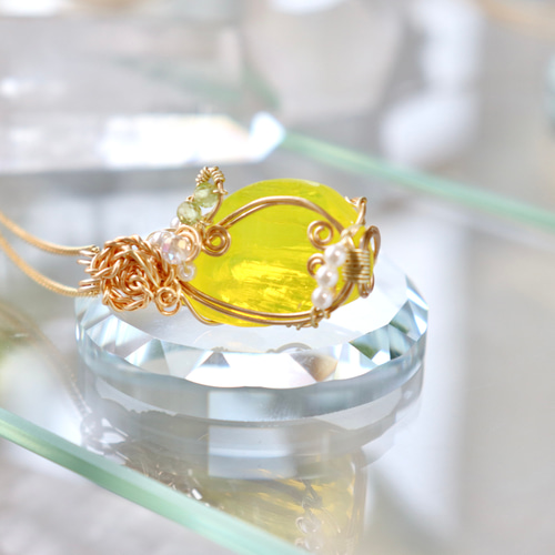 アンダラクリスタル✧ワイヤージュエリーネックレス✧ペンダント