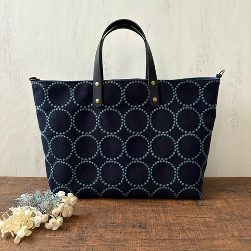 Lサイズ A4サイズ対応 ミナペルホネン dop タンバリン 機能的なトート