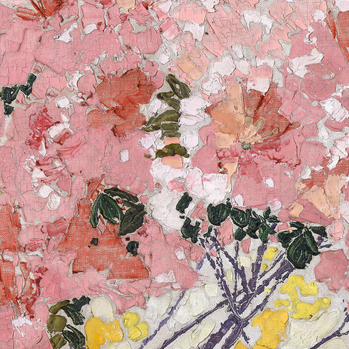 NO.463】ピンク色の花絵画アートポスター☆母の日玄関抽象画ナチュラル