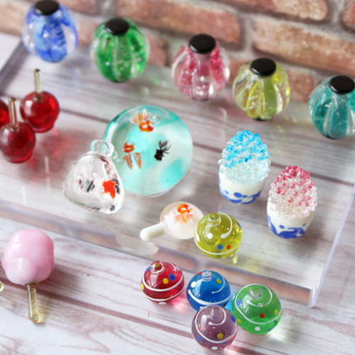 pon ガラス細工 ミニチュア ガラスのお祭り・ガラスの縁日 ミニチュア