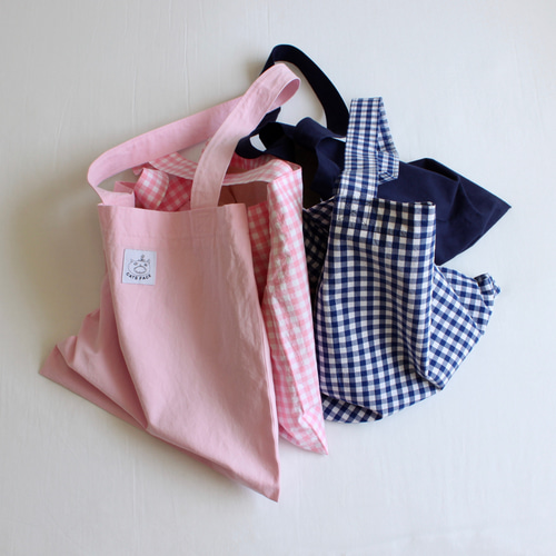 トートバッグトートバッグ ギンガムチェック ピンク トートバッグ CATS