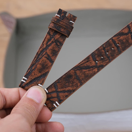 オーダー作製seiko 時計ベルト、象革時計ベルト 腕時計 TOKYO BESPOKE