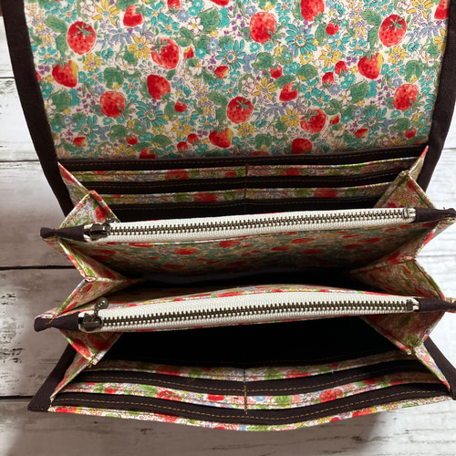 ハンドメイド 長財布 お財布バッグ やりくり財布 マスク入れ カード