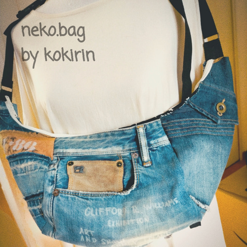 デニムリメイクボディバック ボディバッグ・ウエストポーチ こっこりん