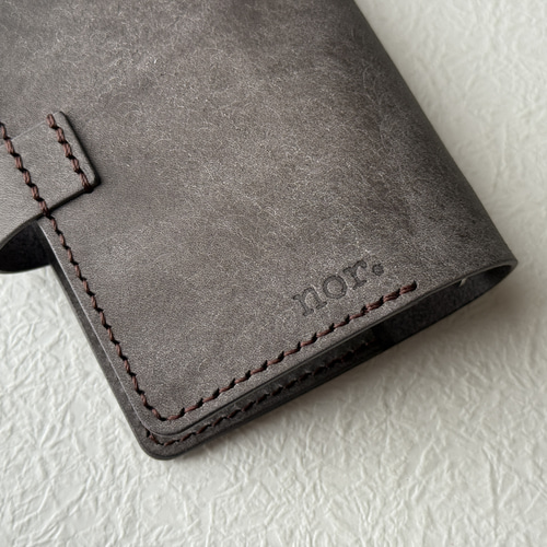 M5 システム手帳カバー / イタリアンレザー / グレー / マイクロ5 ミニ