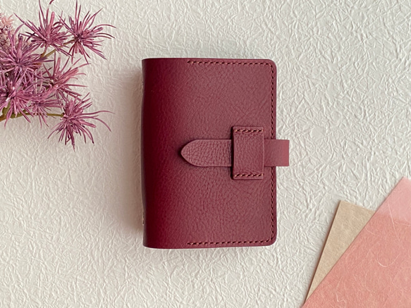 M5 システム手帳カバー / イタリアンレザー / ワイン / マイクロ5 ミニ