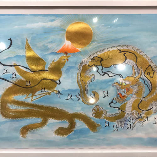 龍鳳繁盛福寿円満風水図】家運隆盛 商売繁盛 夫婦円満 鎮宅絵画 贈物