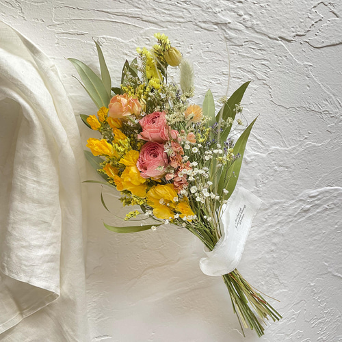 母の日限定ラッピング♡ラナンキュラスとスイートピーのスプリング