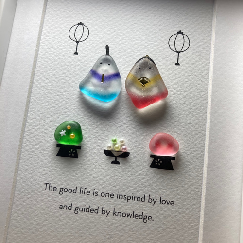 シーグラスアート「ひな祭り」 その他アート ゆきみ工房 通販 13193465