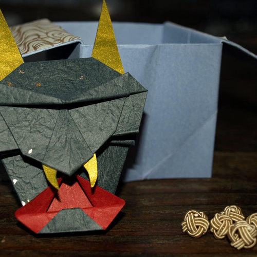 和紙折り紙と水引】＊節分＊鬼と三宝と豆 その他素材 Anastasia 和