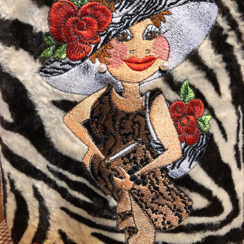 ロラライハリス 刺繍 バケツバッグ バケツバッグ minylog(刺繍で紡ぐ