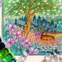 油絵 森の川ボックス 絵画 HR 通販 11663859｜Creema(クリーマ