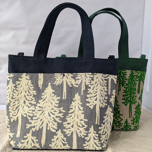 ミナペルホネン・メッツァネイビーBag【metsa/navy】2wayトートバッグ