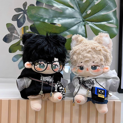 10/15/20/40cm着せ替えぬいぐるみ服 朝晩セット 2色 着せ替え人形