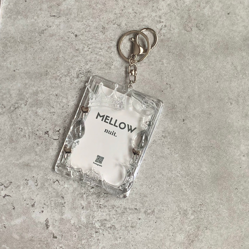 B8トレカキーホルダー】硬質ケース 『 melt 』heart ver. / silver