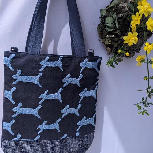 春色ミナペルホネントート【runrunrun/nevy】ランランランネイビー