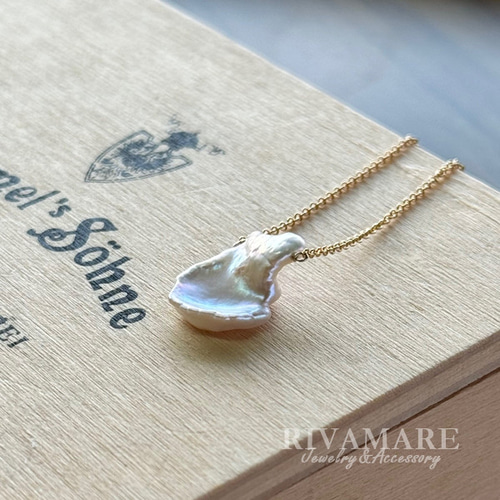 花びらパール 淡水バロックパール 淡水真珠ネックレス バロックパール