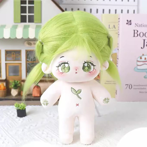 20cmぬいぐるみ 着せ替えぬいぐるみ 茶々子 緑髪緑目 元気少女