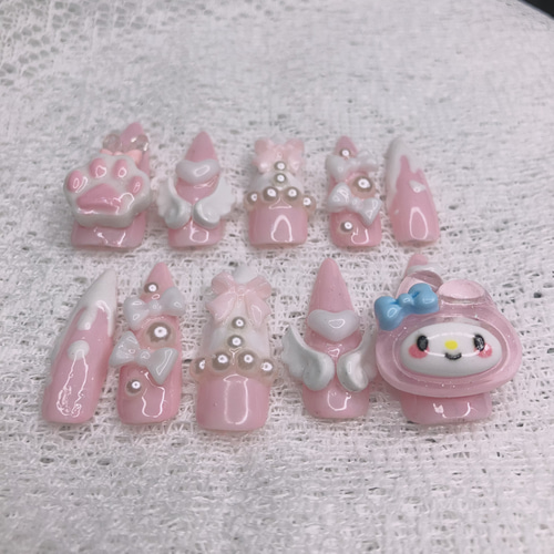 夢かわ量産痛ネイル♡ ネイルチップ 地雷 量産 キャラクター 痛ネイル