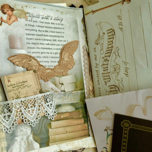 感謝セール』アンティーク調/レースたっぷりジャンクジャーナル雑記帳