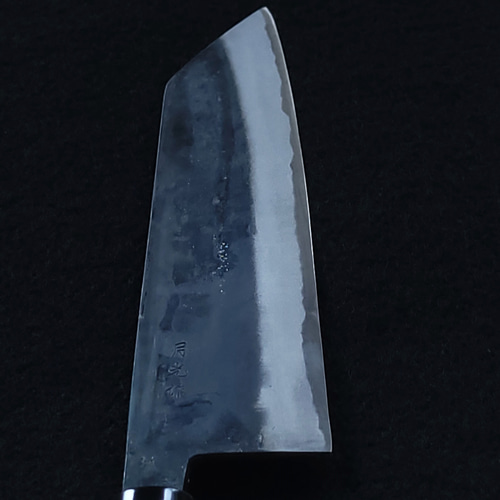 白紙2号 黒打 文化（万能）包丁 195㎜ #1518 焼栗柄 月光作 包丁