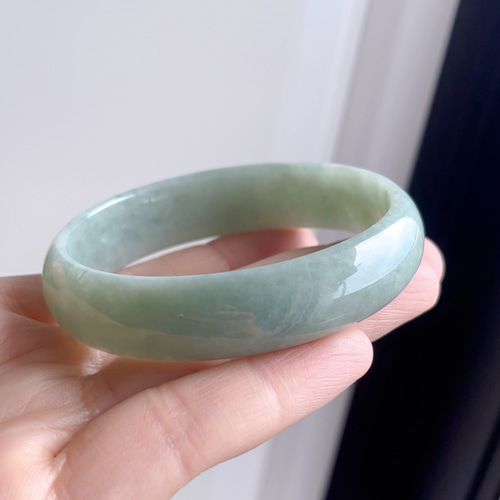 A貨 天然 翡翠 ヒスイ バングル 硬玉（ジェダイト） No399 バングル
