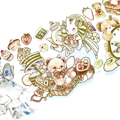 ④PETテープ まとめて マスキングテープ 海外 くま 女の子 【公式通販】