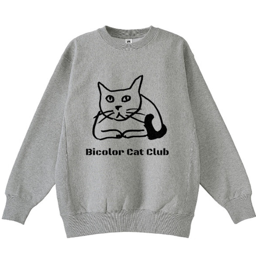 Bicolor Cat Club 白黒猫クラブ トレーナー ゆるめ 裏起毛 スウェット