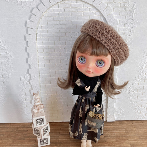 ブライス 背景ボード ドールハウス 家具 壁 床 レンガ 1／6 リカ