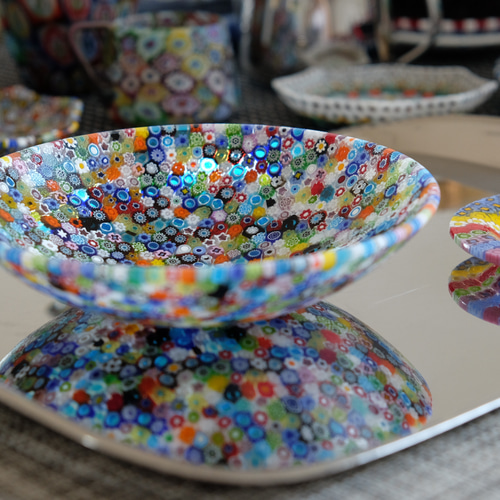 ベネチアンガラス ヴェネチアンガラス ミルフィオリ お皿 プレート