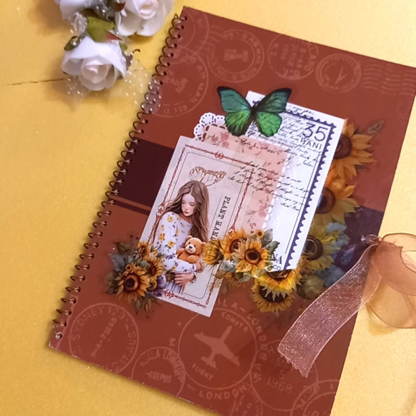 送料無料】ジャンクジャーナル 雑記帳 コラージュ ノート ハンドメイド