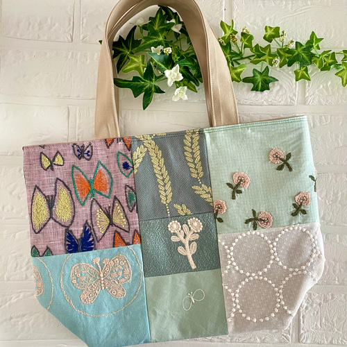 ミナペルホネン Mサイズ パッチワーク トートバッグ minaperhonen