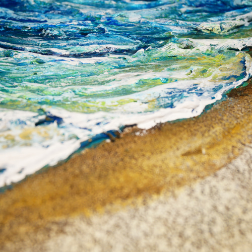 油絵 油彩 油彩画 絵 絵画 【海辺の砂浜】 絵画 HR 通販 17264530