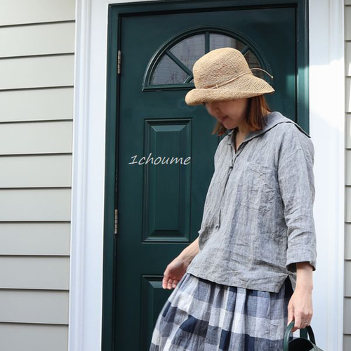 大人のセーラーカラー ブラウス フレンチリネン ブラウス 1choume 通販