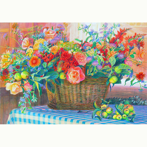 額装花の絵 ガーデン フラワー フラワーアレンジ 版画 インテリア