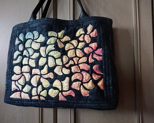 送料無料)ハワイアンキルトバック (ステンドグラスキルト仕立て