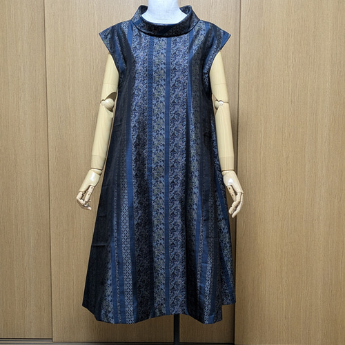 着物リメイク ワンピース 大島紬 M〜L ワンピース さらあお 通販