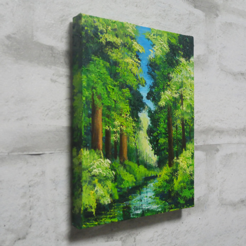 油絵 油彩 油彩画 絵 絵画 F0号【夏】 絵画 HR 通販 18539515