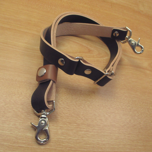 本革 6丁差し シザーケース [革ベルト付き] (キャメル×焦げ茶) SCL