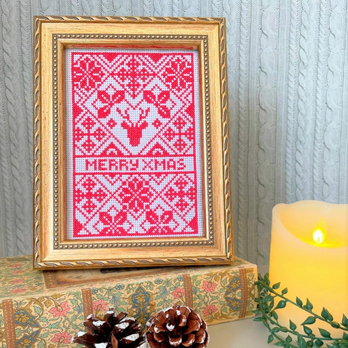 匿名配送】激レア♡古書♡洋書♡ クリスマス刺繍♡クロスステッチ