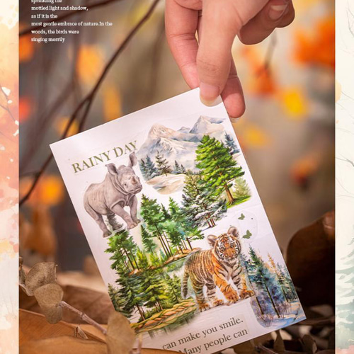 木と林シリーズ 6種セット マスキングテープ PET コラージュ素材 PET