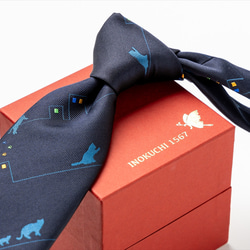 シルクネクタイ ペイズリーストライプ柄 エンジ ギフト ネーム刺繍