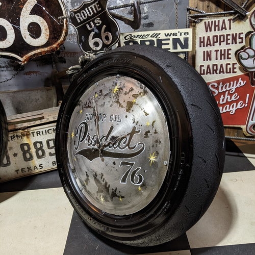 ガレージ雑貨 ムーンアイズ 壁掛け時計 ムーンディスク ウォール