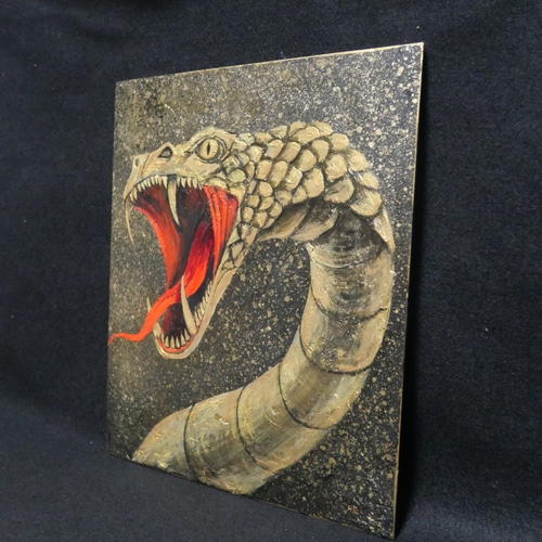 油絵 油彩 油彩画 絵 絵画【黄金の蛇】 絵画 HR 通販 18716122