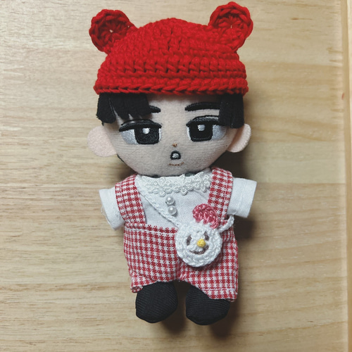 ちびぬい服 服上下とクマの帽子と雪だるまのかばん4点set あみぐるみ