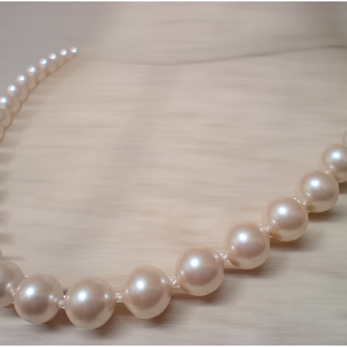 メッキ　アクセサリー　MONET パール 送料無料>ジャパンヴィンテージグラスパールネックレス（Monet）U.S.A.