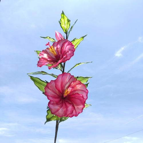 ハイビスカス♡ハワイアン♡ディップアート♡アメリカンフラワー