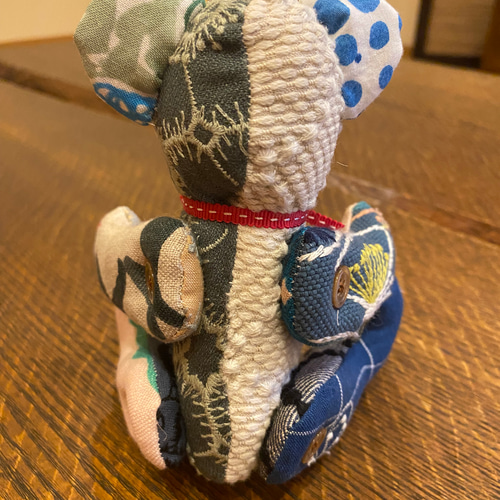 ミナペルホネンファブリックのハギレで作ったベア ぬいぐるみ noel+